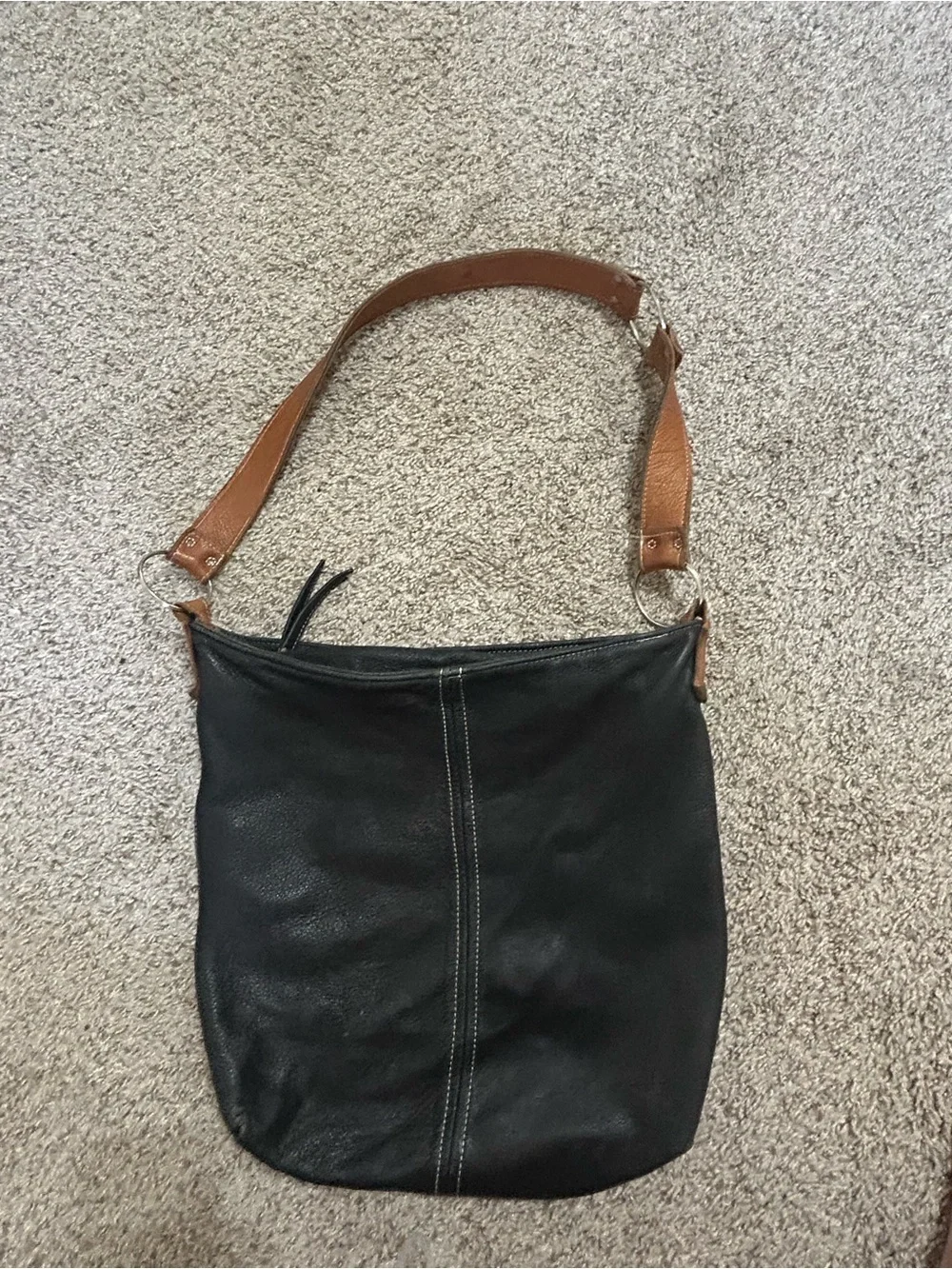 Hides in Hand design crafted from soft  black pebbled leather